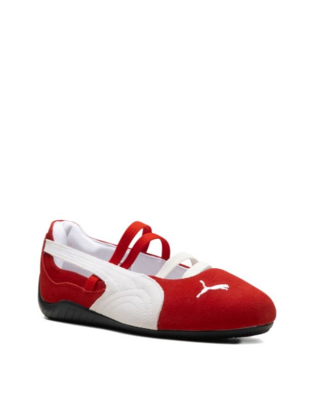 PUMA Speedcat Suede Ballet Flats Red
