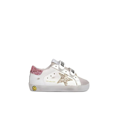 Golden Goose Old School White Pink Kids Sneakers
