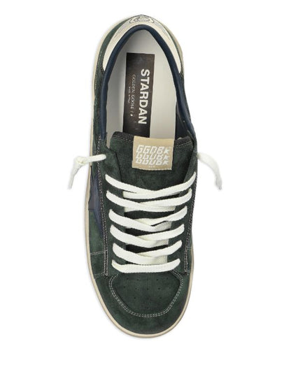 Golden Goose Stardan Suede Sneakers in forest green and navy