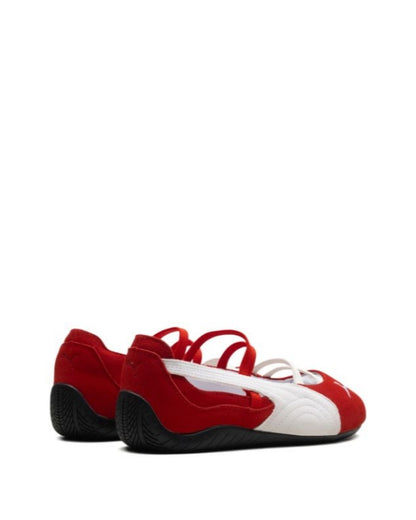 PUMA Speedcat Suede Ballet Flats Red