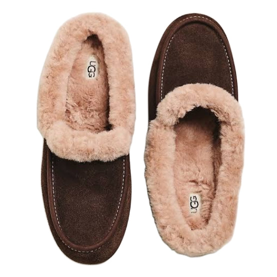 UGG Ansley Mule Dusted Cocoa soft suede exterior and a cozy sheepskin