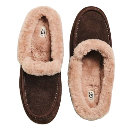 UGG Ansley Mule Dusted Cocoa soft suede exterior and a cozy sheepskin