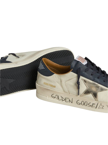Golden Goose Stardan in nubuck with metallic leather star and blue nappa heel tab