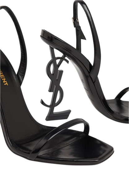 Saint Laurent opyum sandals in patent leather BLACK