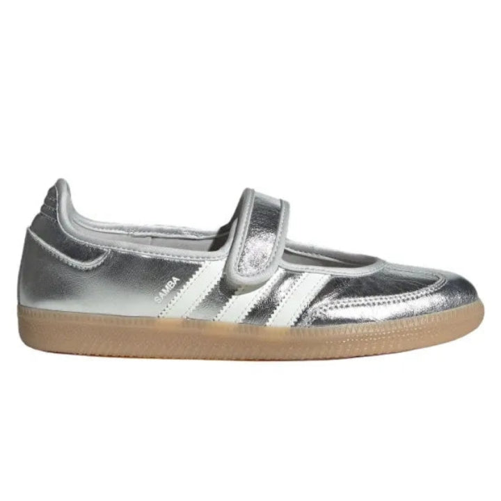 Adidas Samba Mary Jane Silver White Ballet Falts