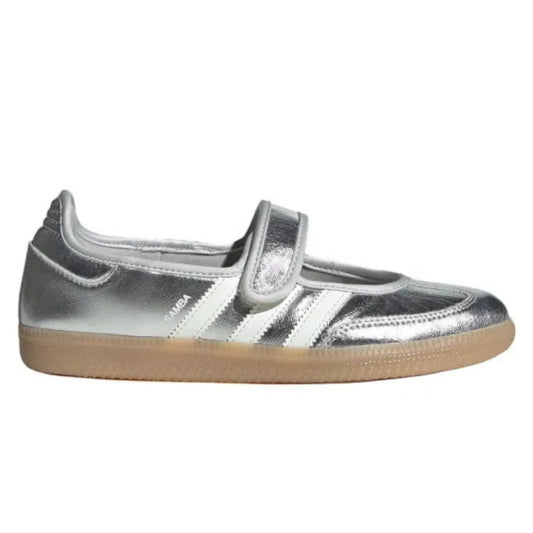 Adidas Samba Mary Jane Silver White Ballet Falts