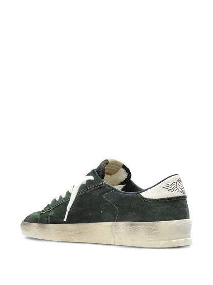 Golden Goose Stardan Suede Sneakers in forest green and navy