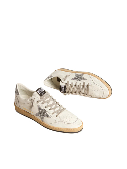 Golden Goose Ball Star Wishes in nappa leather with glitter star and heel tab