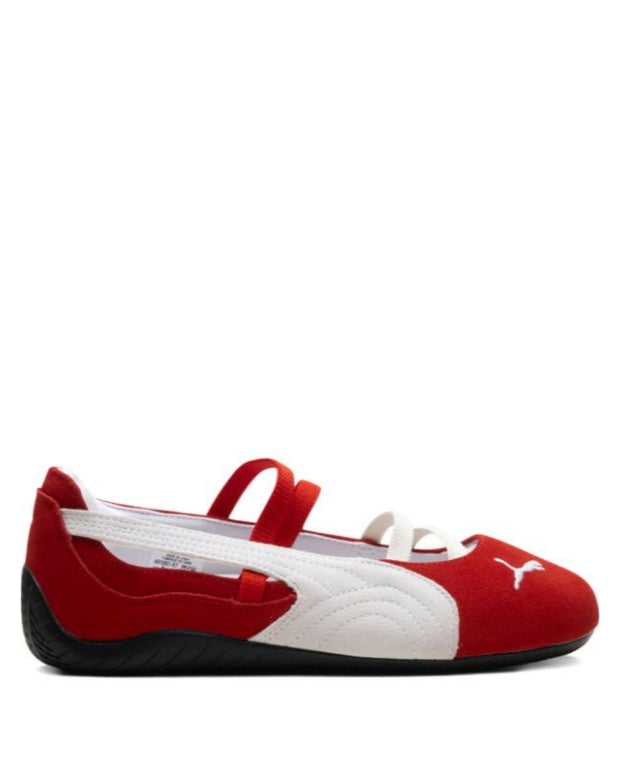 PUMA Speedcat Suede Ballet Flats Red