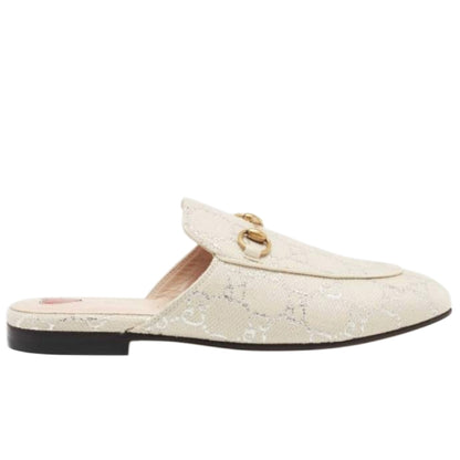 Gucci Princetown GG Slippers in Lamé
