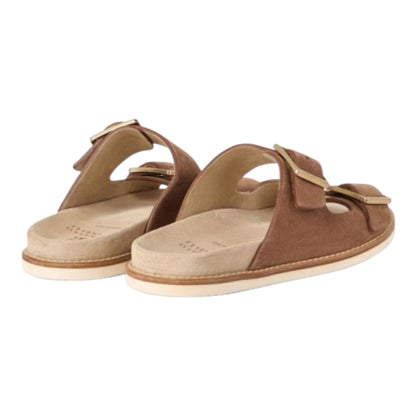 BRUNELLO CUCINELLI
Suede Double Strap Sandals beige brown