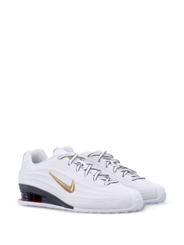 Nike SHOX Z White Metallic Gold Sneakers