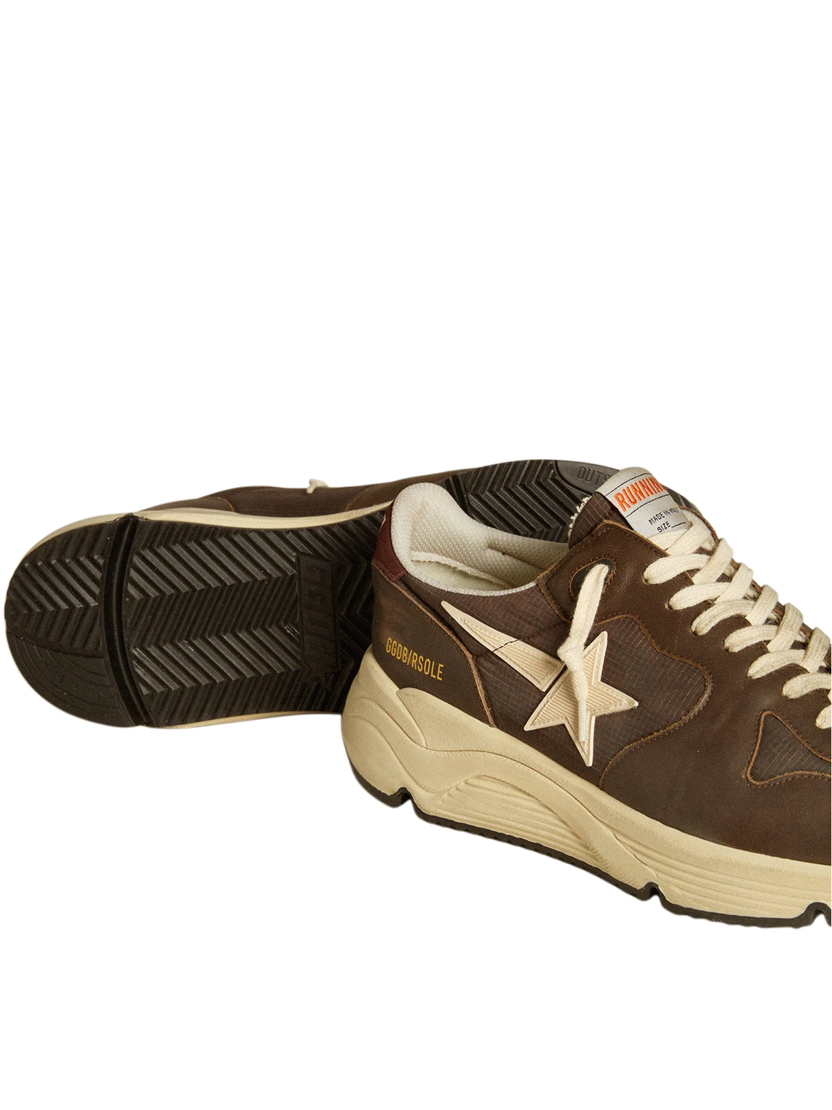Golden Goose Running Sole in nylon and leather with TPU star and nubuck heel tab