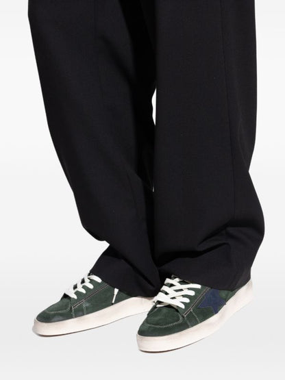 Golden Goose Stardan Suede Sneakers in forest green and navy