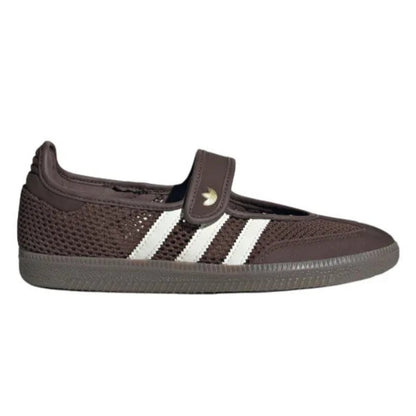 Adidas Samba Jane Mary Jane Shoes Brown Jade White