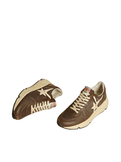 Golden Goose Running Sole in nylon and leather with TPU star and nubuck heel tab