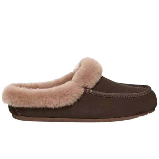 UGG Ansley Mule Dusted Cocoa soft suede exterior and a cozy sheepskin