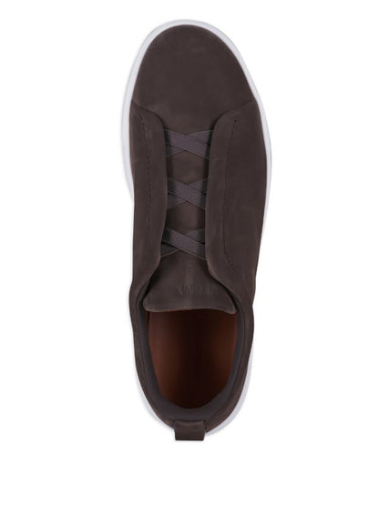 Zegna Triple Stitch Sneakers Brown