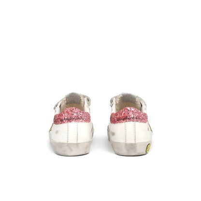 Golden Goose Old School White Pink Kids Sneakers