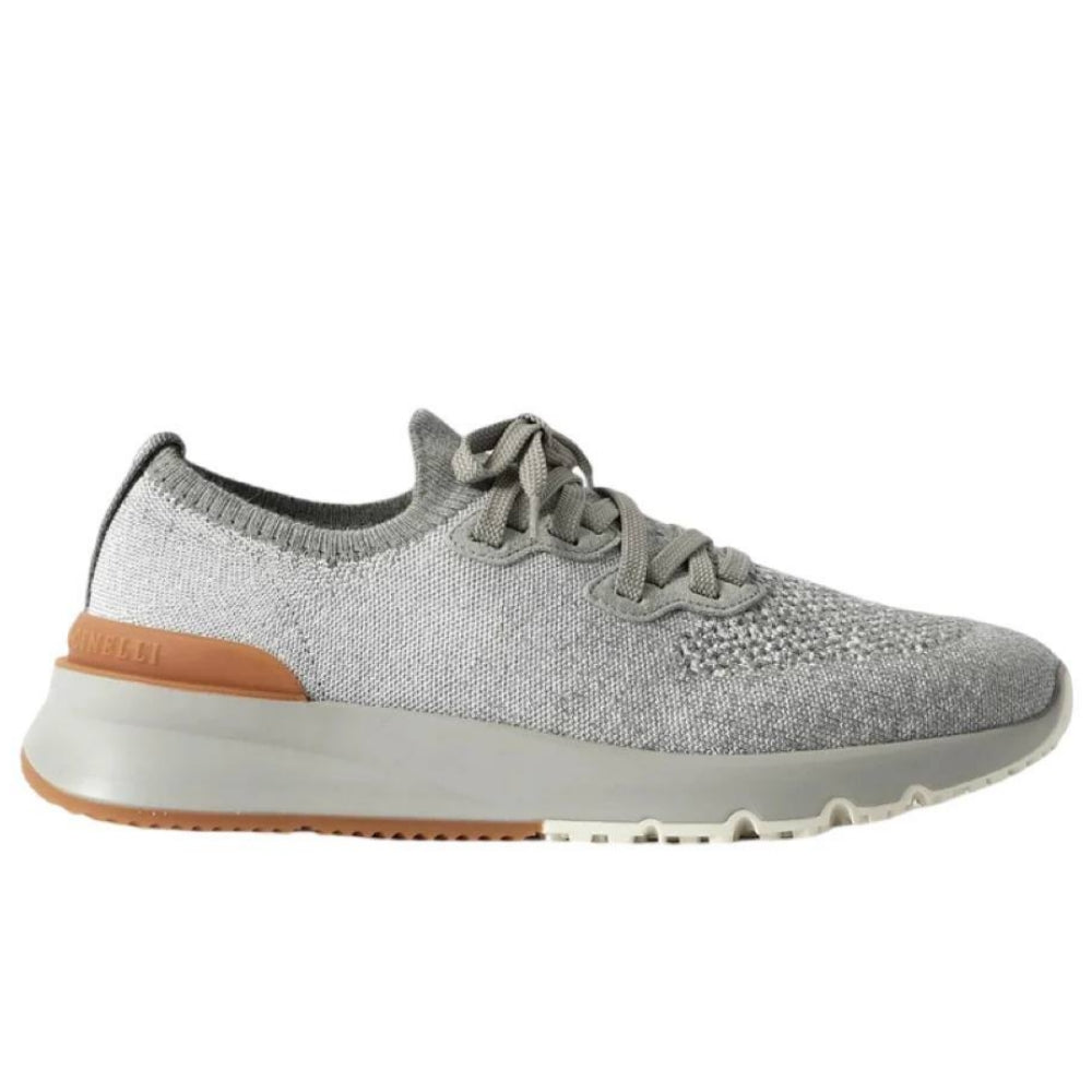Brunello Cucinelli Cotton Chiné Knit Gray