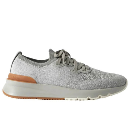 Brunello Cucinelli Cotton Chiné Knit Gray