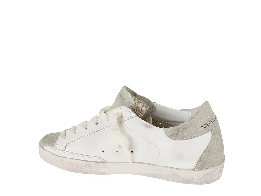 Golden Goose Superstar White Red Ice Gray Heel Tab