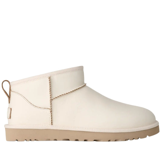 UGG Classic Ultra Mini Leather Boots Beige