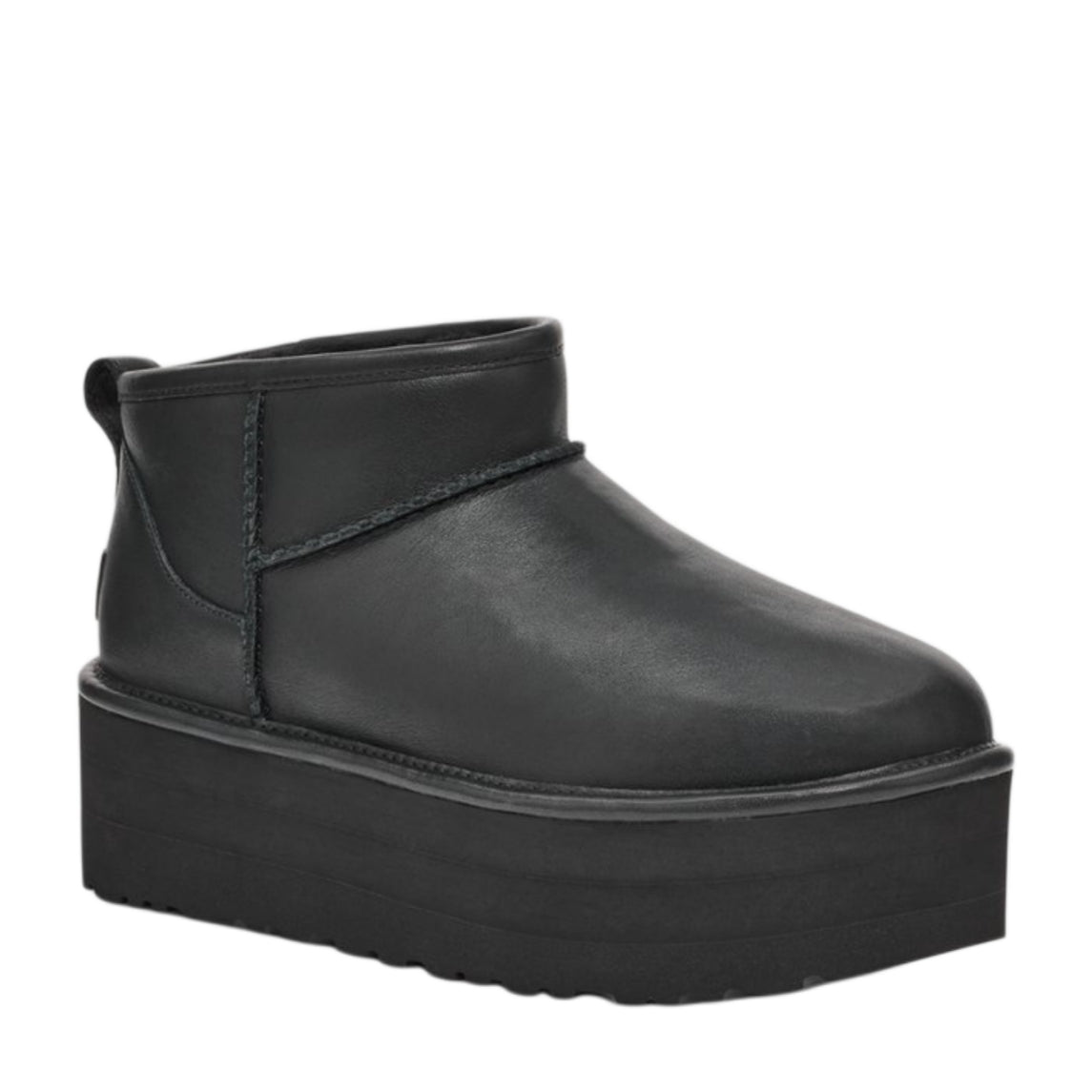 UGG Classic Ultra Mini Platform Black Leather