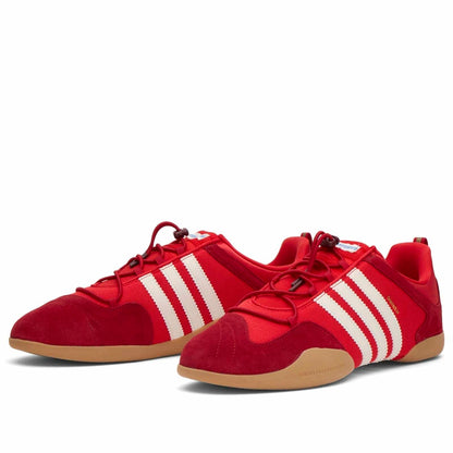 Adidas x Bad Bunny Ballerina Sneaker in Vivid Red Chalk White