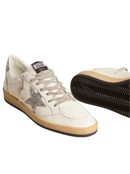 Golden Goose Ball Star Wishes in nappa leather with glitter star and heel tab