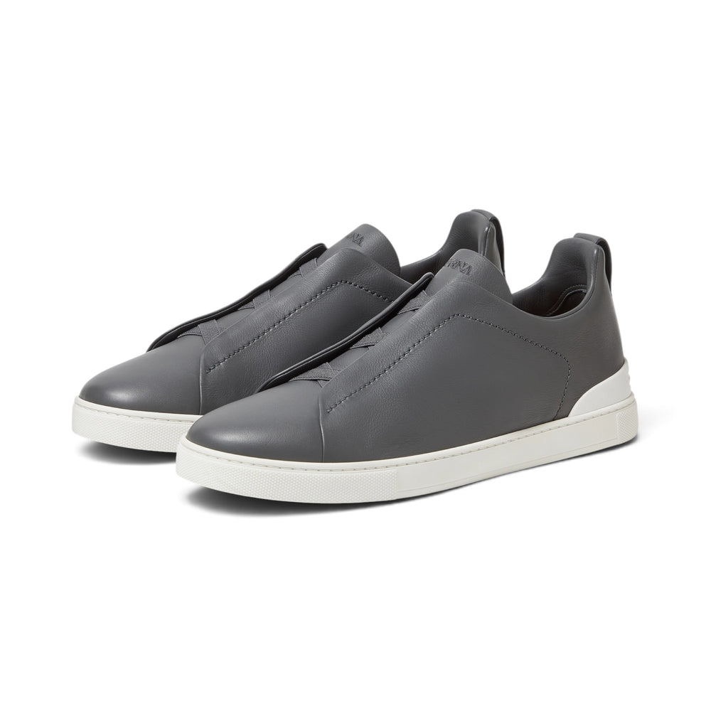 Zegna Grey Triple Stitch SECONDSKIN Sneakers