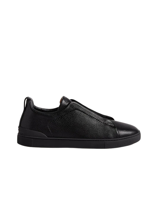 ZEGNA Deerskln Triple Stitchtm Black_Unique Store