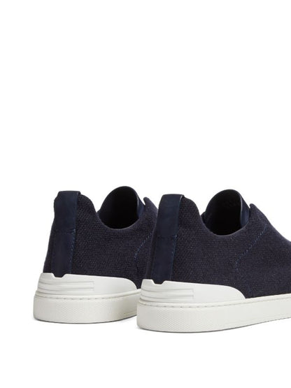 Zegna Triple Stitch Oasi sneakers navy blue