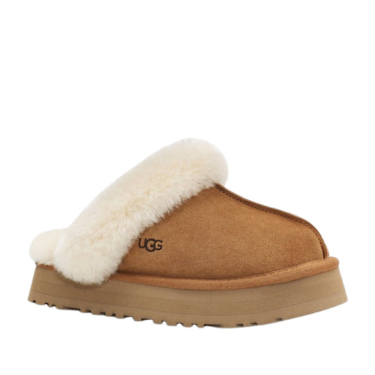 UGG Disquette Chestnut Slipper signature brown suede upper