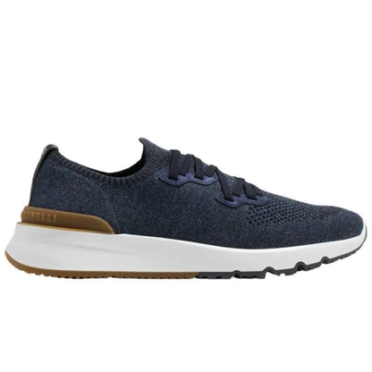 Brunello Cucinelli Cotton Chiné Knit blue