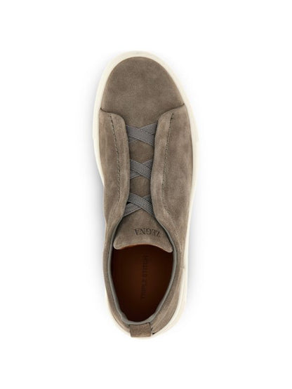ZEGNA Triple Stitch suede sneakers light brown
