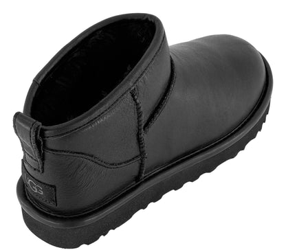 UGG Classic Ultra Mini Leather Boots All Black