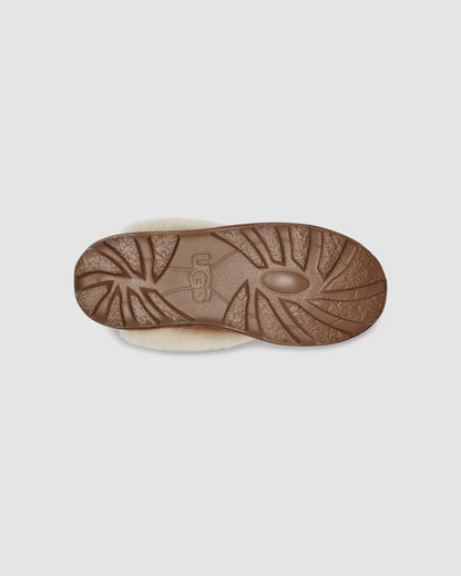 UGG Coquette Slipper chestnut featuring a sheepskin collar and a durable rubber