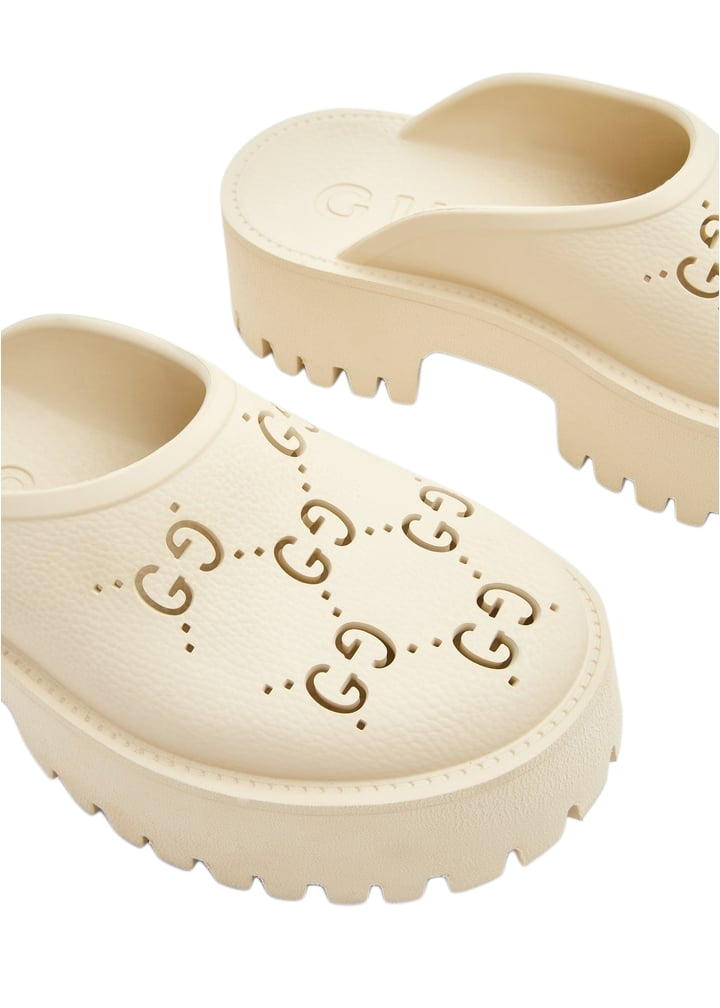 GUCCI GG slip-on sandals Beige