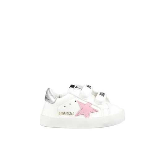 Golden Goose Baby School White Pink Kids Sneakers