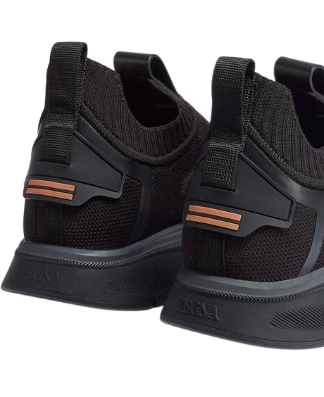 ZEGNA Round-Toe Slip On All Black