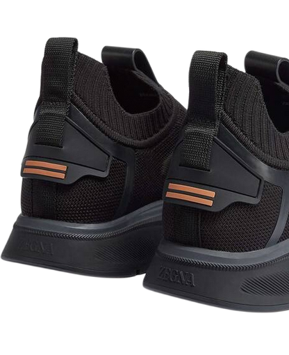 ZEGNA Round-Toe Slip On All Black