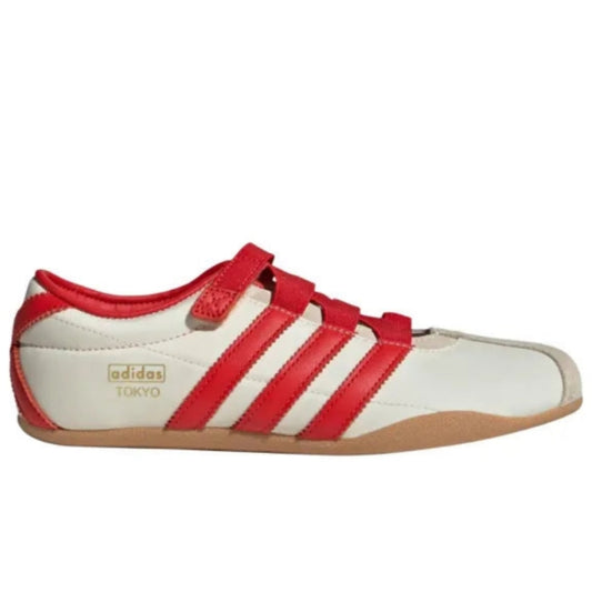 Adidas Tokyo Mary Jane White Red ballet flats