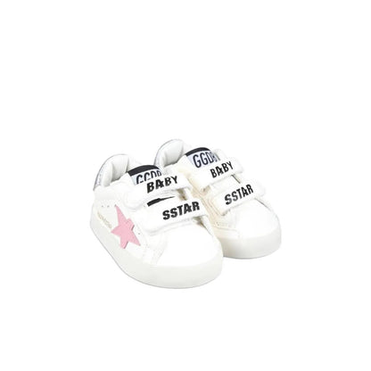 Golden Goose Baby School White Pink Kids Sneakers