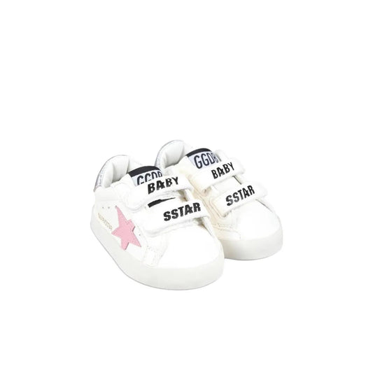 Golden Goose Baby School White Pink Kids Sneakers