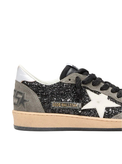 Golden Goose Ball Star Grey Black Gillter with White star Sneakers