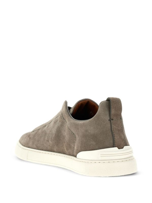ZEGNA Triple Stitch suede sneakers light brown
