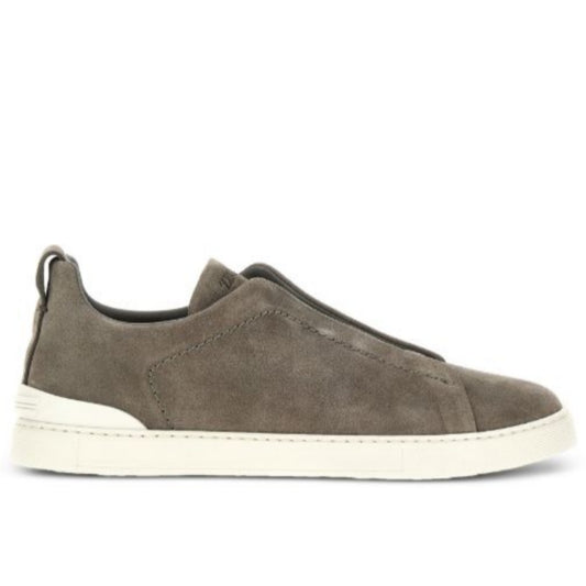 ZEGNA Triple Stitch suede sneakers light brown