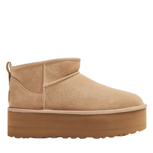 UGG Classic Ultra Mini Platform Beige kids boots