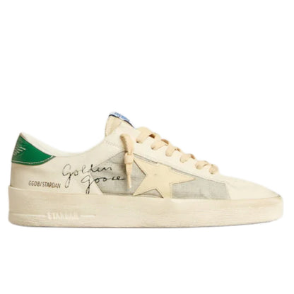 Golden Goose Stardan in white nappa leather with cream colored leather star